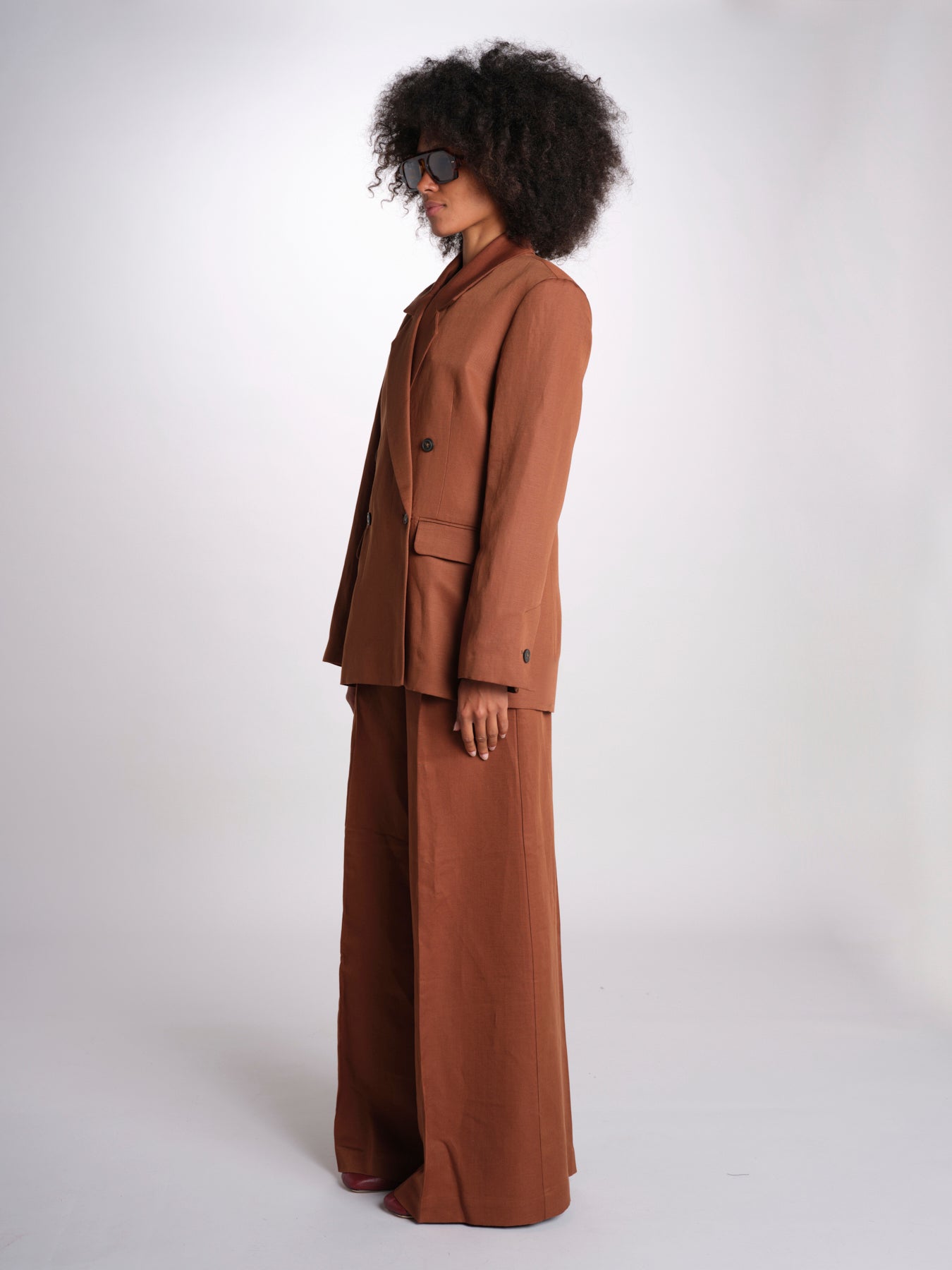 blazer over doppiopetto JASEMINA ROSE IO119125 DARK TOBACCO BR206 ivy oak 