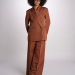 blazer over doppiopetto JASEMINA ROSE IO119125 DARK TOBACCO BR206 ivy oak 