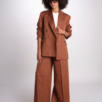 blazer over doppiopetto JASEMINA ROSE IO119125 DARK TOBACCO BR206 ivy oak 