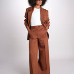 blazer over doppiopetto JASEMINA ROSE IO119125 DARK TOBACCO BR206 ivy oak 