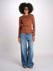 t-shirt manica lunga a costine