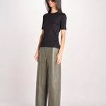 tshirt manica corta a costine KRISTIN IO1100X2351 BLACK BK999 ivy oak 