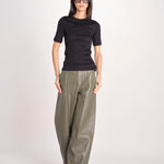 tshirt manica corta a costine KRISTIN IO1100X2351 BLACK BK999 ivy oak 