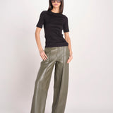 tshirt manica corta a costine KRISTIN IO1100X2351 BLACK BK999 ivy oak 