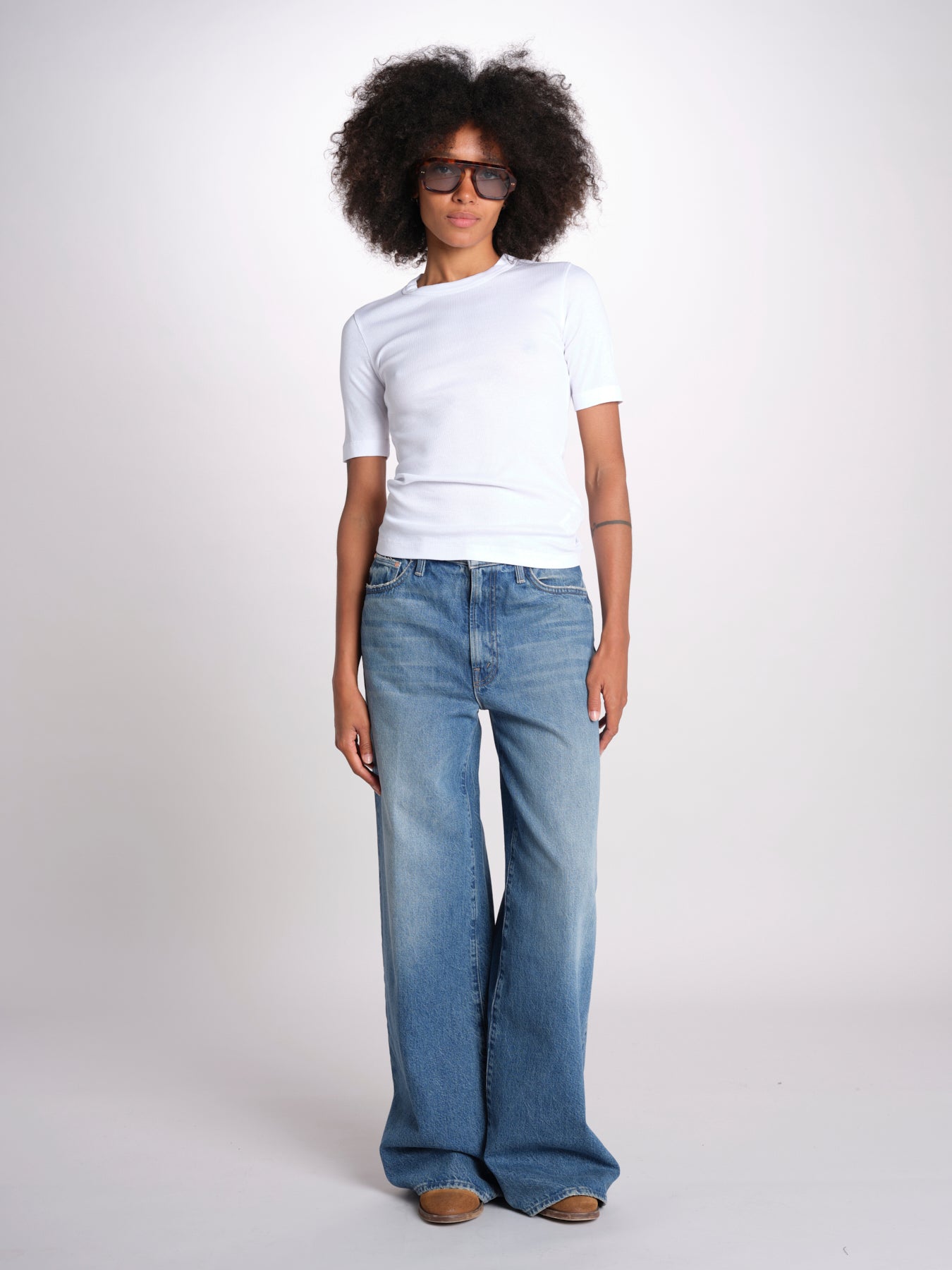 tshirt manica corta a costine KRISTIN IO1100X2351 BRIGHT WHITE WH001 ivy oak 