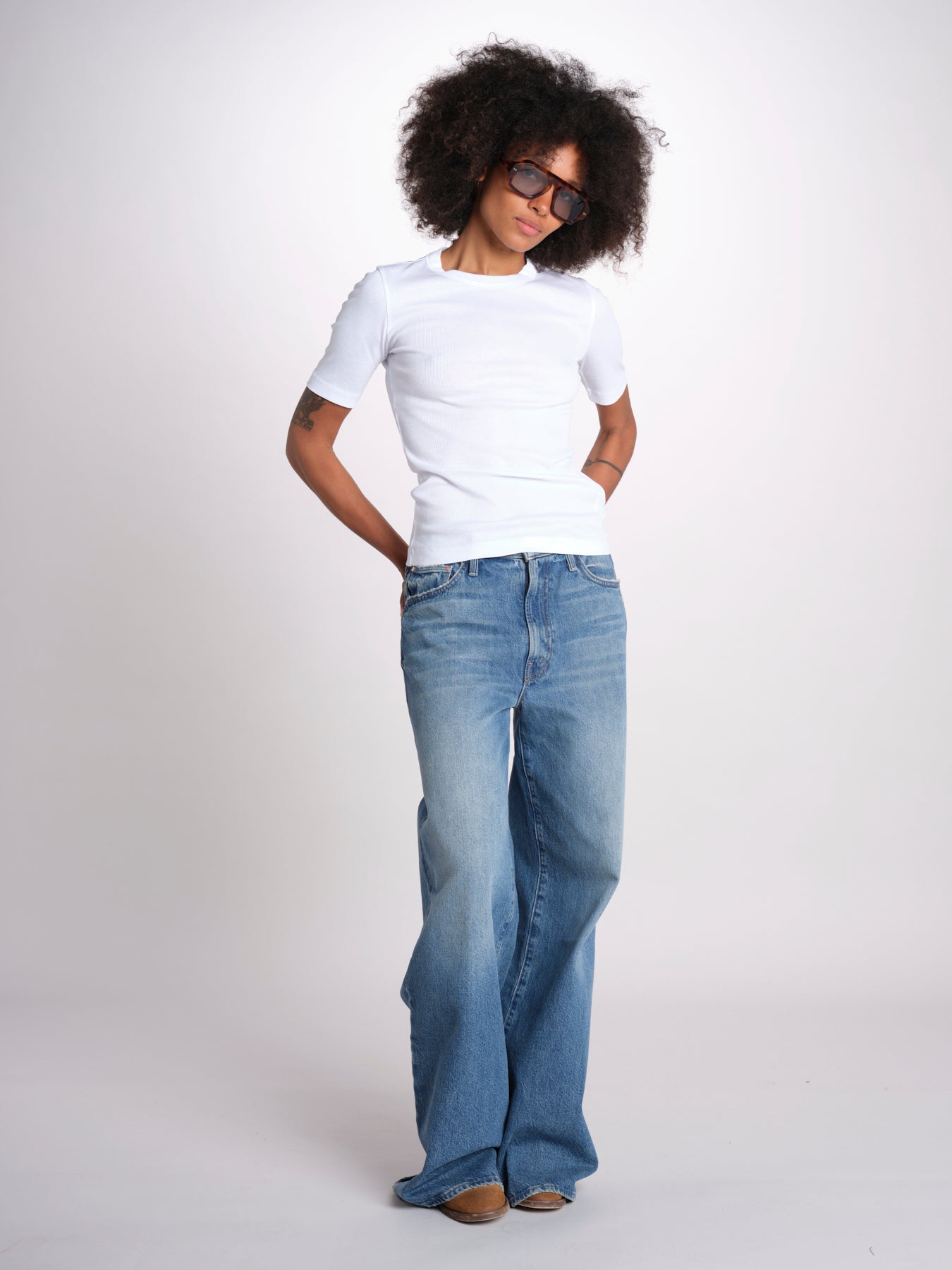 tshirt manica corta a costine KRISTIN IO1100X2351 BRIGHT WHITE WH001 ivy oak 