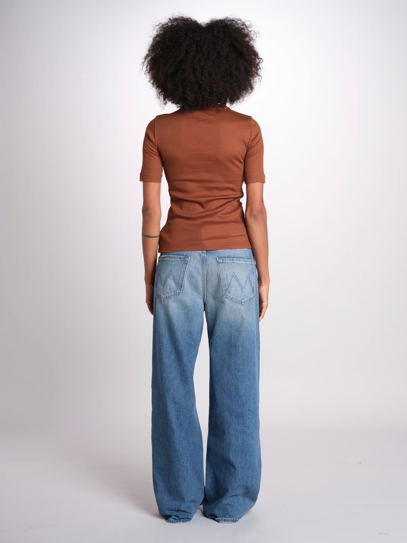 tshirt manica corta a costine KRISTIN IO1100X2351 TOBACCO BR208 ivy oak 