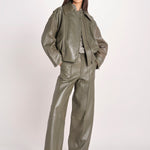 bomber in pelle LAILA IO118057 DAR EUCALUPTUS GR533 ivy oak 