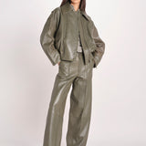 bomber in pelle LAILA IO118057 DAR EUCALUPTUS GR533 ivy oak 