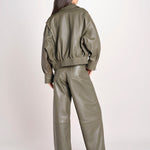bomber in pelle LAILA IO118057 DAR EUCALUPTUS GR533 ivy oak 