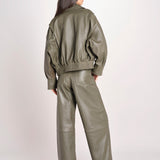 bomber in pelle LAILA IO118057 DAR EUCALUPTUS GR533 ivy oak 