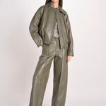 bomber in pelle LAILA IO118057 DAR EUCALUPTUS GR533 ivy oak 