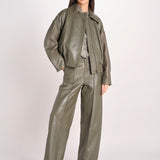 bomber in pelle LAILA IO118057 DAR EUCALUPTUS GR533 ivy oak 