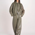 bomber in pelle LAILA IO118057 DAR EUCALUPTUS GR533 ivy oak 