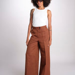 pantalone over PIERA ANN IO115208 DARK TOBACCO BR206 ivy oak 