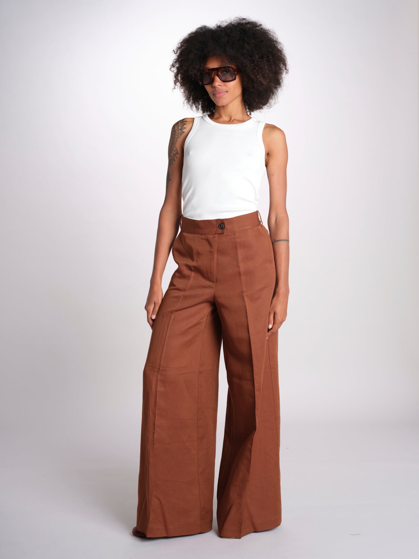 pantalone over PIERA ANN IO115208 DARK TOBACCO BR206 ivy oak 