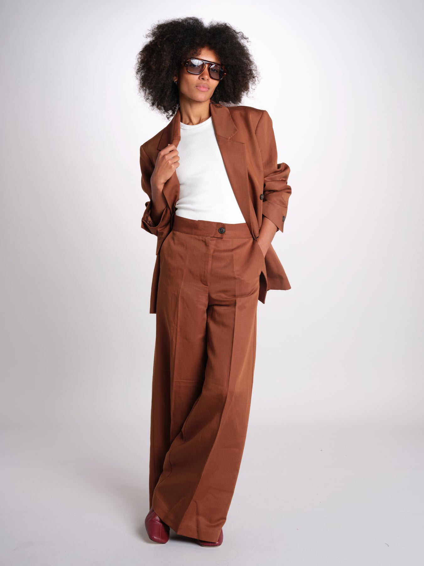 pantalone over PIERA ANN IO115208 DARK TOBACCO BR206 ivy oak 