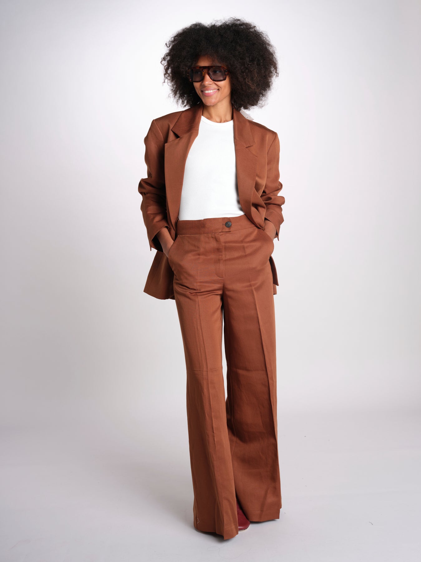pantalone over PIERA ANN IO115208 DARK TOBACCO BR206 ivy oak 