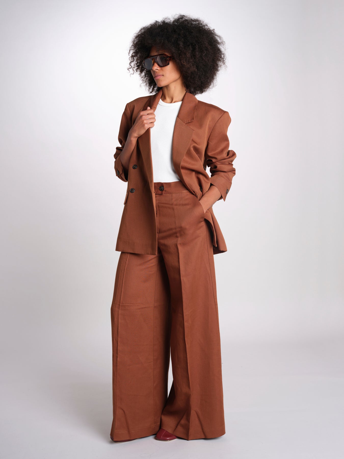 pantalone over PIERA ANN IO115208 DARK TOBACCO BR206 ivy oak 