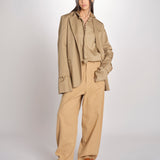 camicia in canvas sfrangiata BABY MJD160_ATEX44 BEIGE jejia 