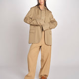 blazer lungo in cotone BIRKIN MJD514_ATEX44 BEIGE jejia 