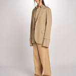 blazer lungo in cotone BIRKIN MJD514_ATEX44 BEIGE jejia 