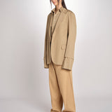 blazer lungo in cotone BIRKIN MJD514_ATEX44 BEIGE jejia 