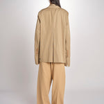 blazer lungo in cotone BIRKIN MJD514_ATEX44 BEIGE jejia 