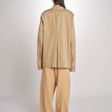 blazer lungo in cotone BIRKIN MJD514_ATEX44 BEIGE jejia 
