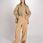 blazer lungo in cotone BIRKIN MJD514_ATEX44 BEIGE jejia 