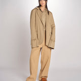 blazer lungo in cotone BIRKIN MJD514_ATEX44 BEIGE jejia 