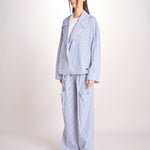 Bomber in popeline a righe BOMBER MJD556_ATEX93 BLUE WHITE STRIPES jejia 