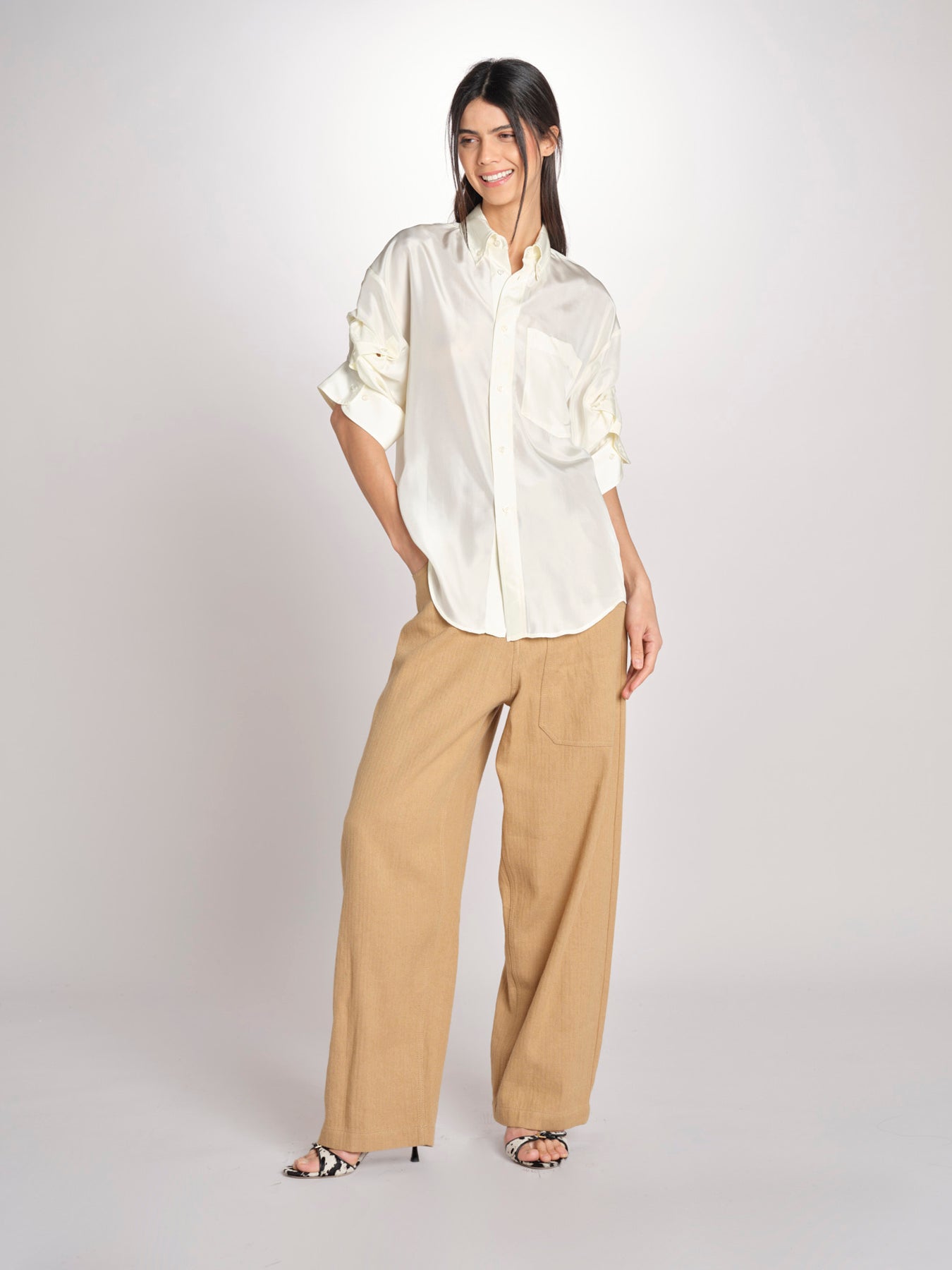 Camicia manica puntata BUBA MJD166_AU8008 VANILLA jejia 