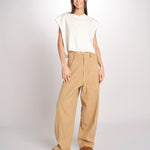 Pantalone con tasche CARLA MJD230_S93058 ROYAL YELLOW jejia 