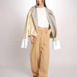 Pantalone con tasche CARLA MJD230_S93058 ROYAL YELLOW jejia 