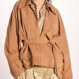 bomber over in camoscio EMMA MJD553PTEX104 BROWN jejia 