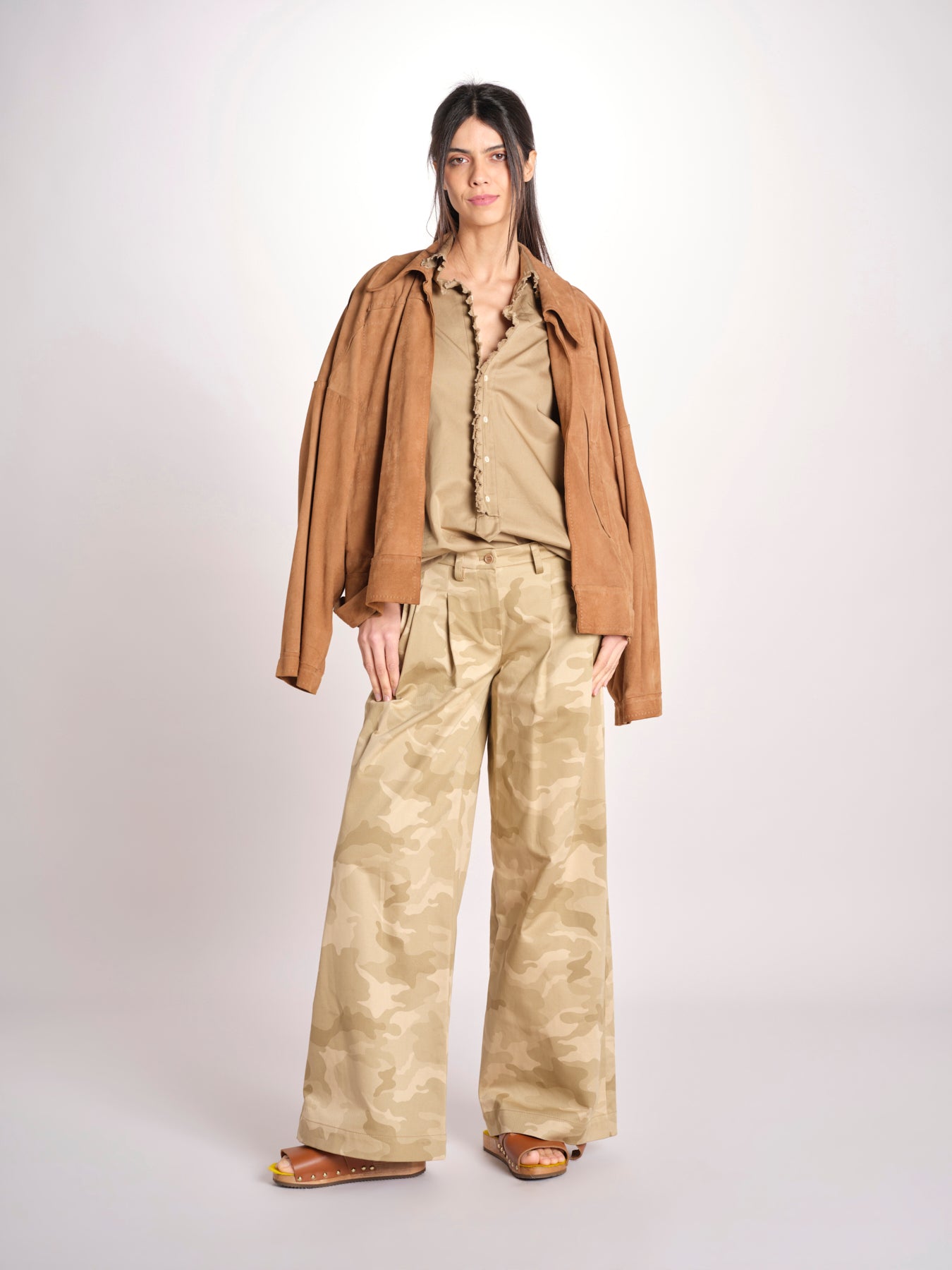 bomber over in camoscio EMMA MJD553PTEX104 BROWN jejia 