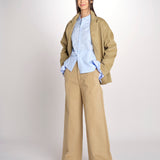 pantalone in canvas JEAN MJD223_ATEX46 NUT jejia 