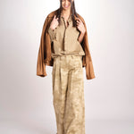 pantaloni camouflage KATHERINE MJD217_A02012 BEIGE CAMOUFLAGE jejia 