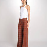 pantaloni check KATHERINE MJD217_LOVECH BURNT CHECK jejia 