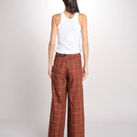 pantaloni check KATHERINE MJD217_LOVECH BURNT CHECK jejia 