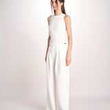 pantalone over effetto waffle KATHERINE MJD27_SHUKU3 WHITE WAFFLE jejia 