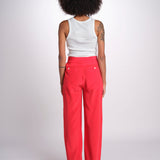 pantalone in seta MOSS MJD244 RED jejia 