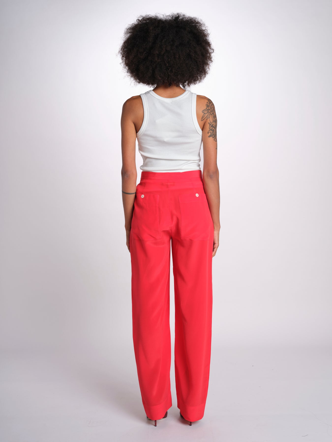 pantalone in seta MOSS MJD244 RED jejia 