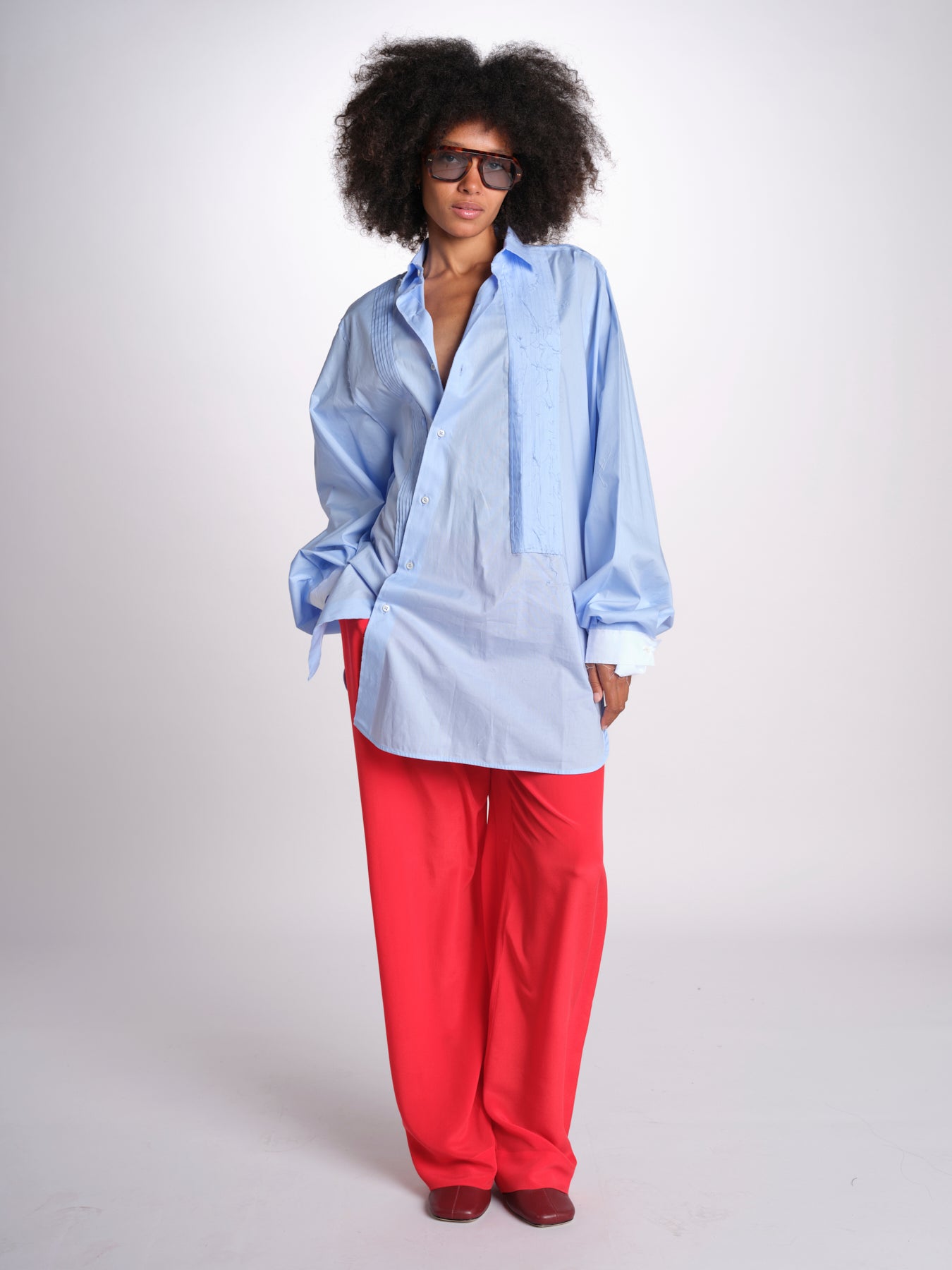 pantalone in seta MOSS MJD244 RED jejia 