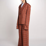 blazer over check OLLY MJD503_LOVECH BURNT CHECK jejia 