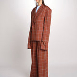 blazer over check OLLY MJD503_LOVECH BURNT CHECK jejia 