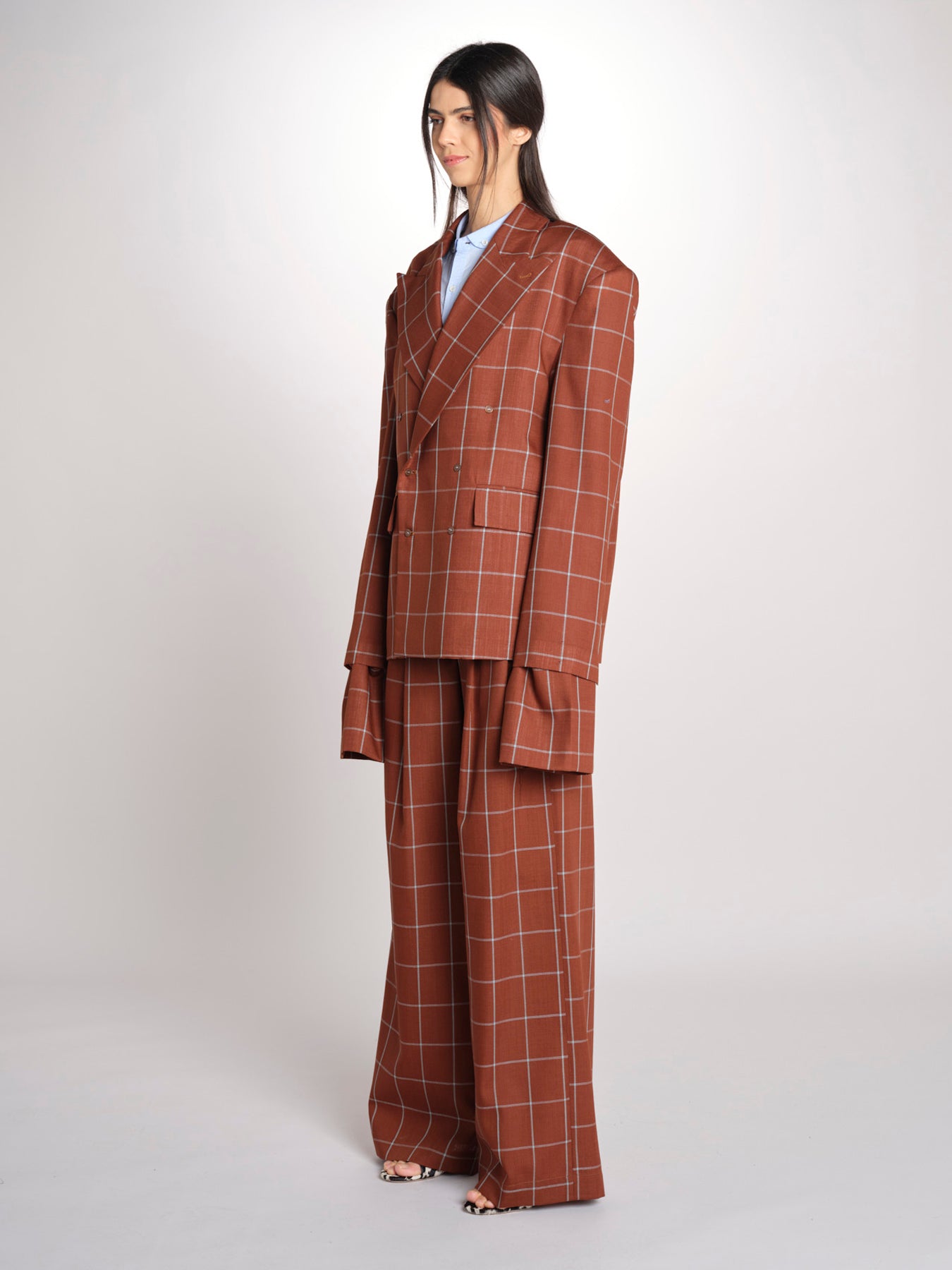 blazer over check OLLY MJD503_LOVECH BURNT CHECK jejia 