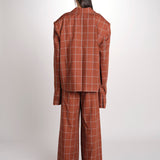 blazer over check OLLY MJD503_LOVECH BURNT CHECK jejia 