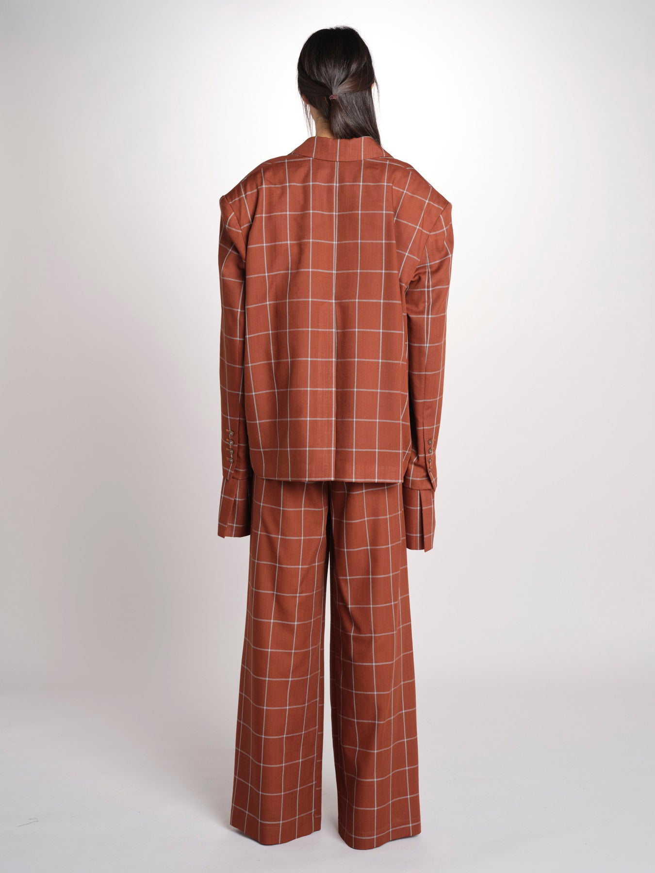 blazer over check OLLY MJD503_LOVECH BURNT CHECK jejia 